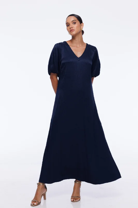 Vallis Dress - Navy