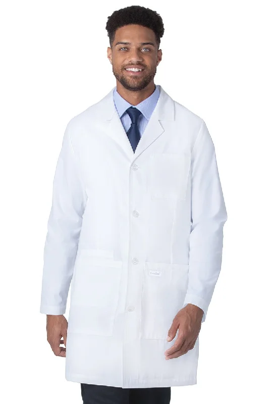 Military-inspired – Features like epaulets or button details that resemble military uniformsLandau Unisex 4-Pocket Mid-Length Lab Coat | White Sanded Sporty Zip-Up Jacket Military-inspired – Features like epaulets or button details that resemble military uniformsLandau Unisex 4-Pocket Mid-Length Lab Coat | White Sanded Sporty Zip-Up Jacket