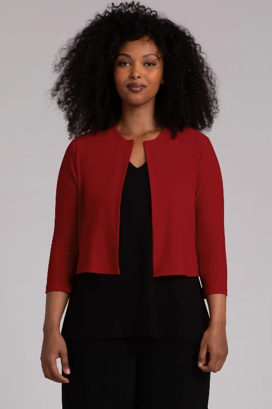 Classic Bolero Cardigan | Red Chic Minimalist Knit