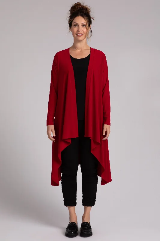 Flutter Duster Cardigan | Red