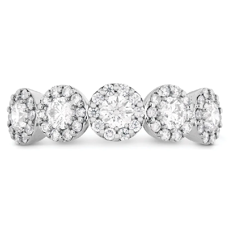 Unique Jewelry For Less – Shop The Sale Now Hearts On Fire Fulfillment Round Diamonds Half Anniversary Fashion Ring in 18K White Gold (.83ctw)