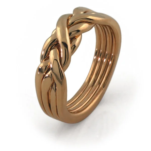 The Perfect Accessory For Less – Jewelry Sale Live Mens 4 band HEAVY Gold Puzzle Ring MGR-4RG
