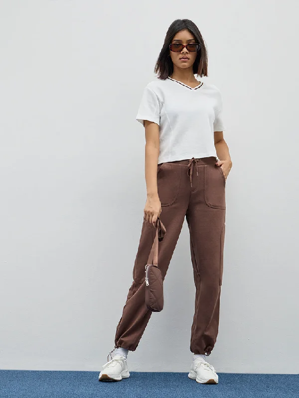 Studiofit Brown High-Rise Joggers