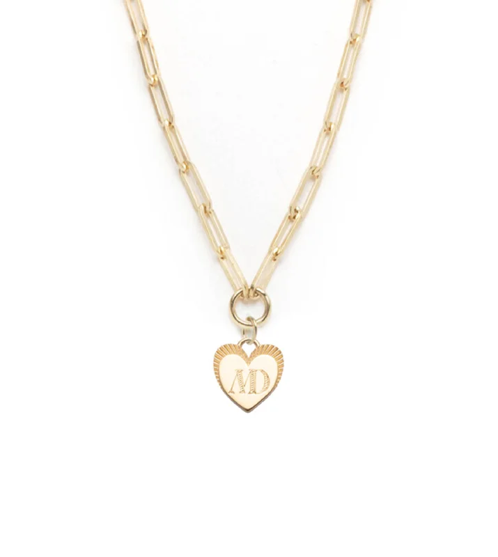 Premium Jewelry At Special Low Prices For A Limited Time Engravable Heart : Classic Fob Clip Necklace