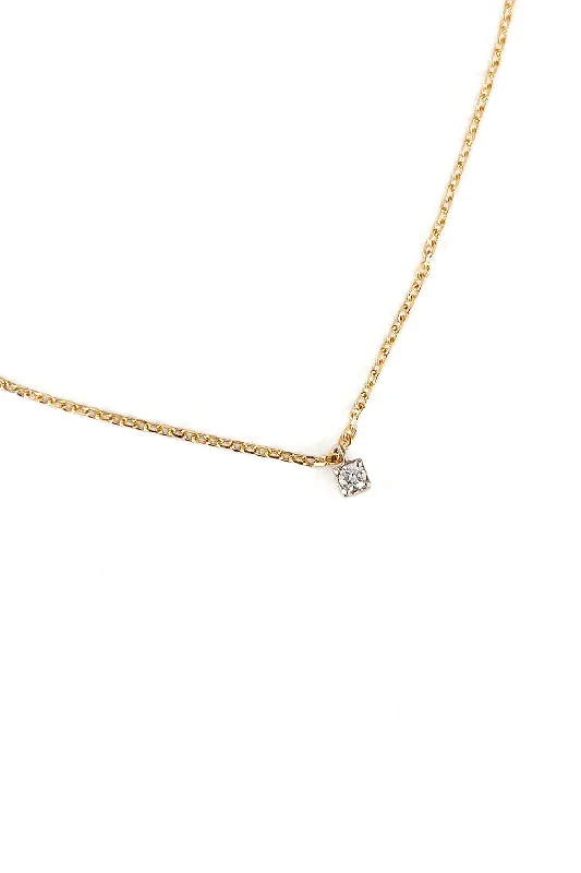 Personalized Engraved Jewelry For Meaningful Gifts Minibox 18K Gold Necklace w. Diamond